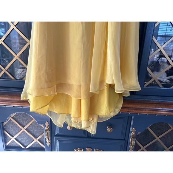 Cassandra Stone by Mac Duggal Flash 7245L Yellow strapless Prom formal dress 6 - Picture 7 of 12